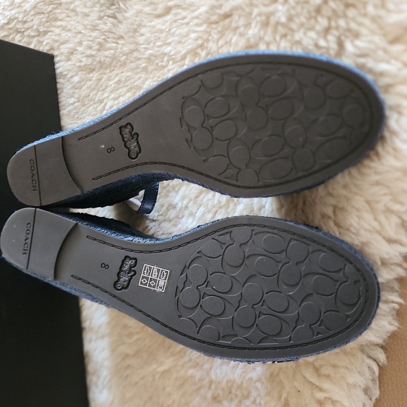 Adorable NWT IOB Coach Kit Wedge Print Denim Sandals ๐๐ผ - Picture 10 of 16